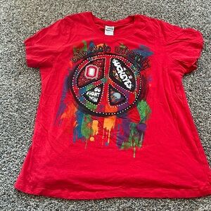Creative Apparel Women's NCAA Ohio State Beaded T-Shirt 2XL